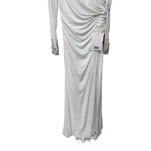 Mac Duggal BEADED CUFF DROP SHOULDER GOWN Size 6 - Picture 6 of 12